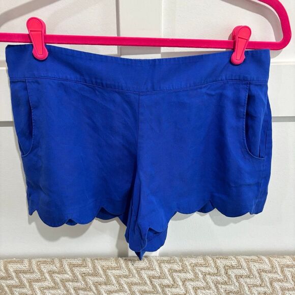 Lilly Pulitzer Women's Dahlia Scalloped Hem Pull On 4in Shorts Blue Size Large - Picture 4 of 8